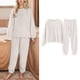 thumbnail image 2 of Conjuntos de pijama cálidos y suaves para mujer. Cómodos pantalones de felpa oversize. Ropa de estar por casa. Conjunto de 2 piezas. Talla única., 2 of 7
