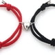 thumbnail image 5 of Pulseras de pareja Colgantes con dijes magnéticos Pulsera de cuerda trenzada con deseos de campanas magnéticas (rojo), 5 of 5