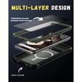thumbnail image 3 of CaseBorne Compatible with Google Pixel 8 Pro Protective Case - Compatible with MagSafe, Slim Yet Rugged with Tempered Glass Screen Protector and Belt Clip Holster - Green, 3 of 6