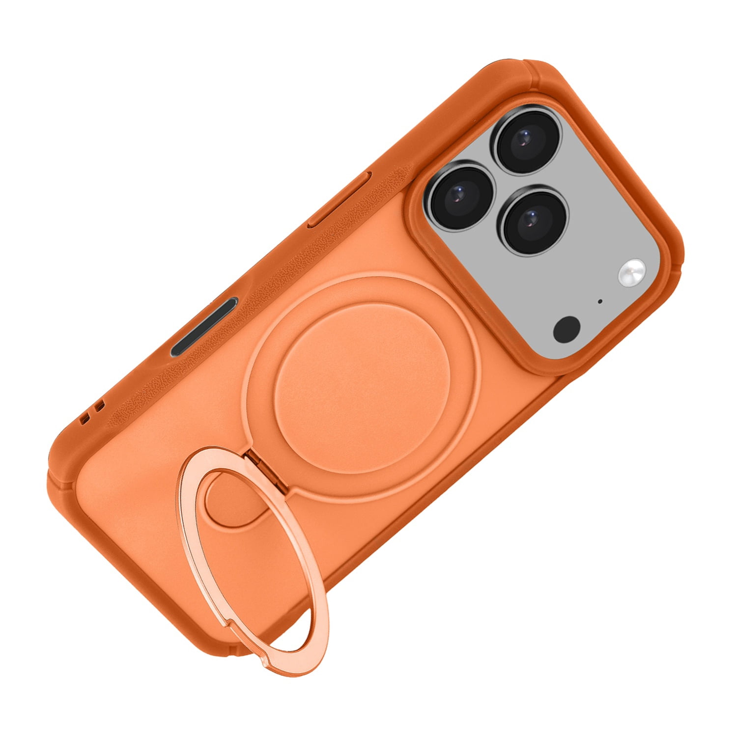 Durable Magnetic Kickstand Phone Case for iPhone 17 Pro Max - Orange