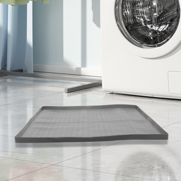 BESTYASH Silicone Laundry Mat for Washing Machines with Raised Protective Edges, Non- Home Washer Pad