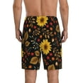 thumbnail image 4 of Lsque Fall Sunflowers Leaves Mens Sleep Pajama Shorts,Short Pajama Pants, Cotton Ultra-Soft Knit-Large, 4 of 9