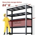 thumbnail image 4 of ZEUKMXOO 3025LBS Garage Shelving, 5 Tier Heavy Duty Shelves for Storage, Adjustable Metal Shelving for Warehouse Garage Basement Pantry, 55" W x 24" D x 84" H,Black, 4 of 7