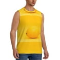 thumbnail image 2 of Fotbe Men's Yellow Lemon Print Men's Sleeveless Muscle Tank Tops Casual T-Shirts for Gym Workout Beach-XX-Large, 2 of 8