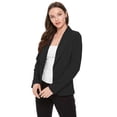 thumbnail image 2 of Women's Casual Long Sleeves Office Workwear Solid Blazer Jacket S-3XL, 2 of 5