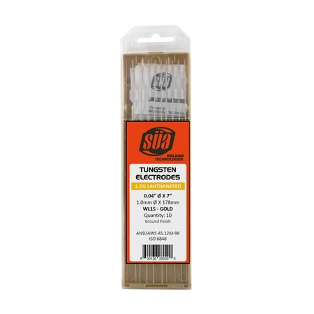 

SÜA - 1.5% Lanthanated Tungsten Electrode - TIG - 0.04 x 7 Gold (10 PACK)