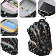 thumbnail image 4 of Dog Paw Print Black Pattern Cute School Backpack Bag with Padded Back and Adjustable Shoulder Straps 16.9 X 12.6 X 5.9 Inches, 4 of 5