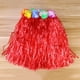 thumbnail image 3 of BRIGHTFUFU 6Pcs Hawaii Tropical Hula Grass Dance Falda Niños Flor Leis Pulseras Diadema Collar Sujetador Conjunto 40cm (Falda roja), 3 of 7