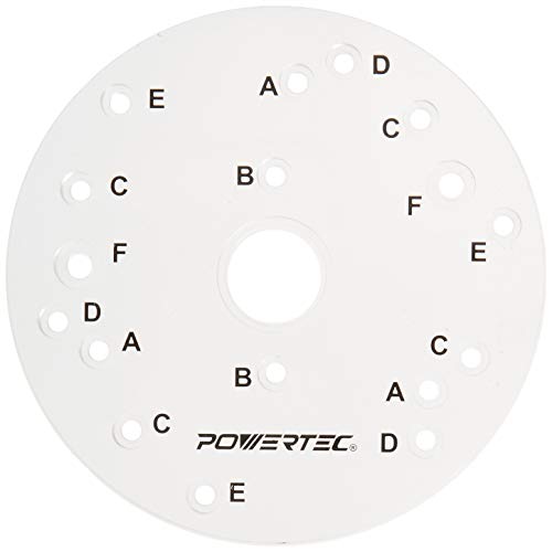 POWERTEC 71369 Universal Router Base Plate with Centering Pin 61/2