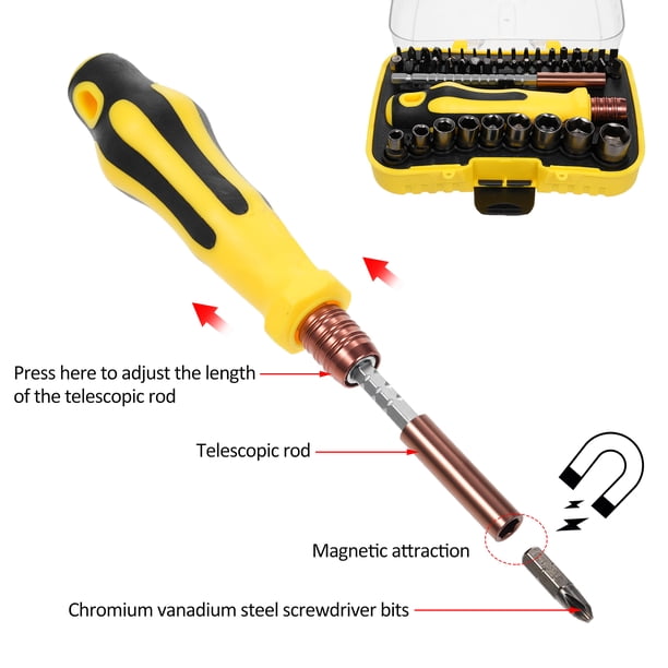 Screwdriver set,Kit Set Tool Socket Wrench Set Bit Set Socket Set