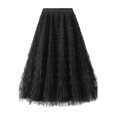 thumbnail image 1 of Tiered Elastic Waist Tulle Maxi Skirt, 1 of 5