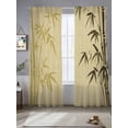 thumbnail image 2 of Retro Water Ink Painting Sheer Curtains 2 Panels Set Chinese Painting Spring Plant Sheer Window Curtains Light Filtering Rod Pocket Voile Drapes for Bedroom Living Room 52"X108", 2 of 8