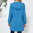 thumbnail image 6 of UTSJKR Women's Lightweight Waterproof Rain Jacket Long Sleeve Hooded Windbreaker Outdoor Coat Zip Up Rainwear Packable Outwear Blue S, 6 of 8
