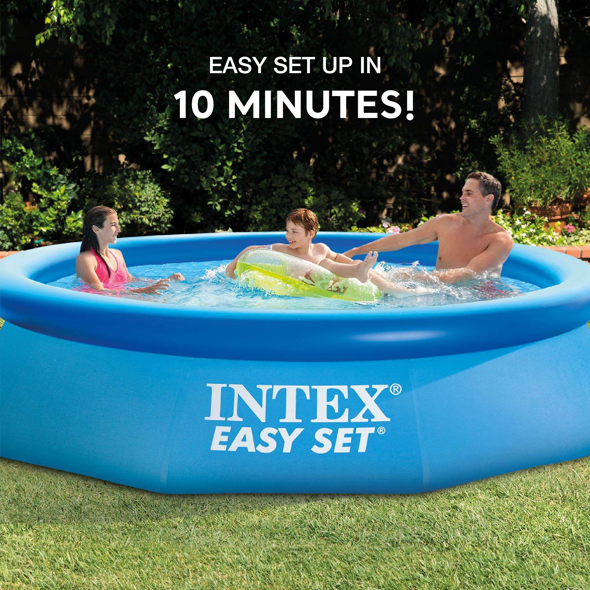 Intex Easy Set 10 Ft x 30 In Above Ground Inflatable Round Swimming Pool - image 3 of 9