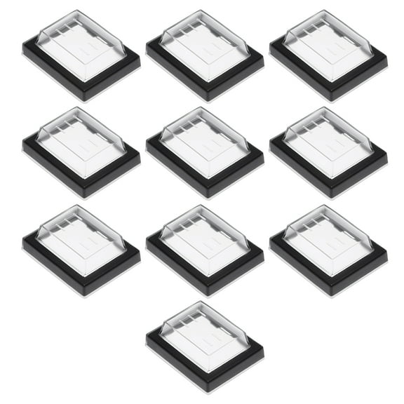 10pcs, Waterproof Case Switch Covers Caps Protectors Clear Black Rectangle Splash for Boat Rocker Switch