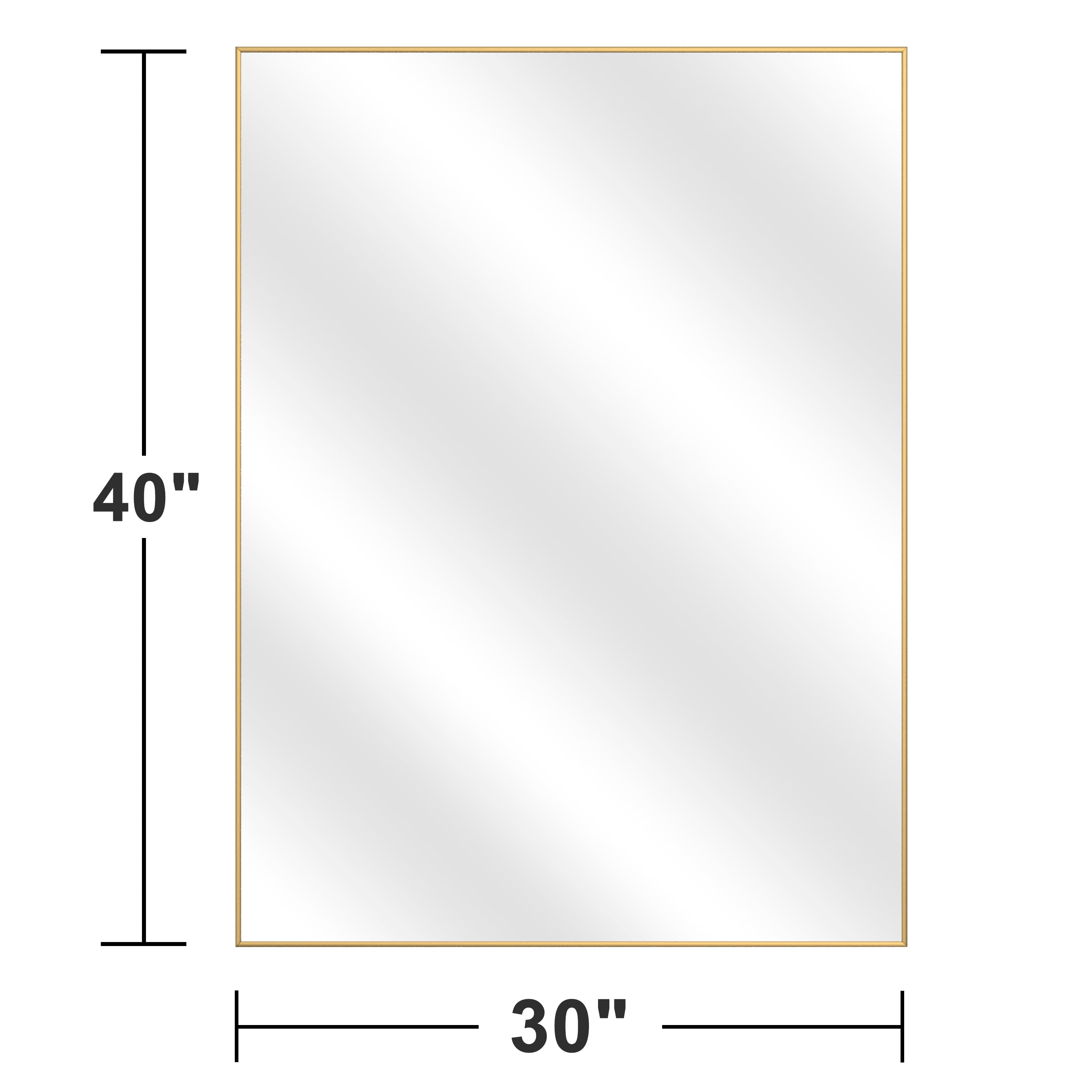 MAYEERTY 38"x22" Gold Modern Rectangle Mirror Home Decor for Living Room, Bedroom, or Bathroom