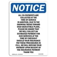 thumbnail image 1 of SignMission OS-NS-A-1218-V-10091 12 x 18 in. OSHA Notice Sign - All Co-Payments Are Collected, 1 of 1