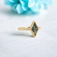 thumbnail image 5 of SHEKHAWATJEWELS 1.5 mm/ 12x6 Kite Shape Moss Agate Ring CZ Diamond Eternity Ring unique bridal wedding ring for women Yellow Gold Plated Silver Ring, 5 of 7