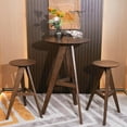 thumbnail image 4 of CONSDAN Counter Height Bar Table(Table Only), Round Bistro Pub Dining Set with Wood Top, Ideal for Breakfast, Dinner, Coffee, and Small Spaces, Easy Assembly, Rustic Brown, 4 of 6