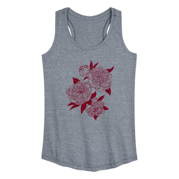 Instant Message - Peonies Graphic Racerback Tank