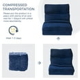 thumbnail image 4 of MAXYOYO Fluffy Soft Bean Bag Sofa Bed,Extra Thick Adult Floor Mattress with Washable Soft Faux Fur Cover,Folding sofa bed for Bedroom Living Room,Navy,Single, 4 of 7