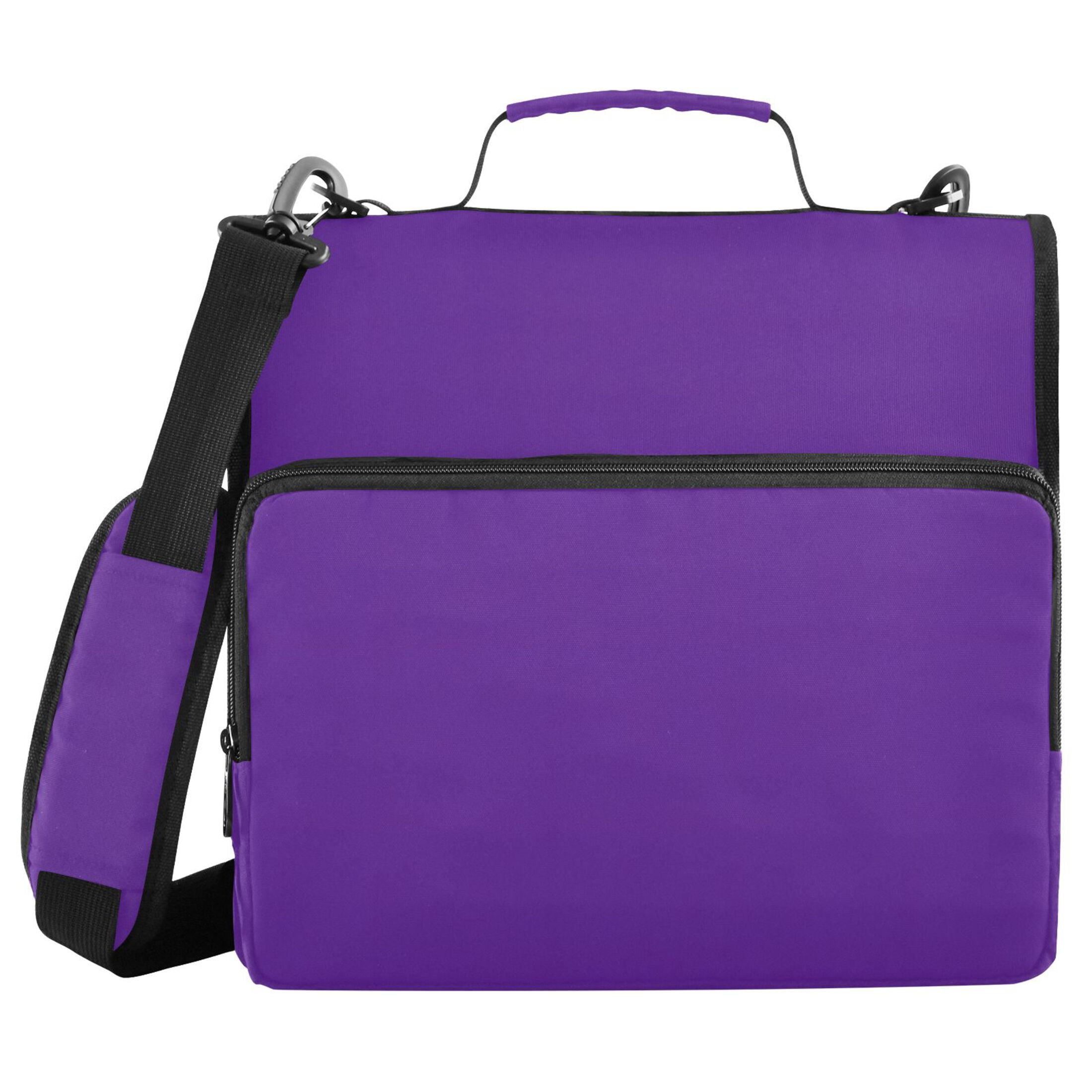 ALAZA Zipper Binder Dark Purple 3 Ring Trapper Keeper File Folder Organizer Bag