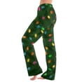 thumbnail image 2 of Women's Casual Fashion Christmas Pajama Pants, Long Sleepwear Trousers for Sports and Home Use, Comfortable and Soft Material for Nightwear and Lounging,Dark Green,M, 2 of 7