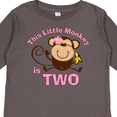 thumbnail image 4 of Inktastic Little Monkey Girl 2nd Birthday Girls Long Sleeve Toddler T-Shirt, 4 of 5