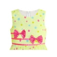 thumbnail image 6 of Girls Dress Yellow Casual Mermaid Double Bow Tie Party 9-10 Years, 6 of 8
