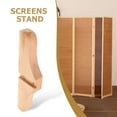 thumbnail image 3 of AURARMLET 2Pcs Beige Wooden Room Divider Feet Rectangular for Screens and Space Partitioning Stable Base, 3 of 6