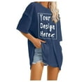 thumbnail image 4 of OSOLU Solid Color Women Summer Oversized T-Shirt Tshirts Tee Casual Short Sleeve Loose O-Neck Tops For Everyday Wear Relaxed Fit Dailywear, 4 of 9