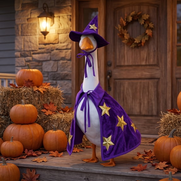 XGFHYJEH Porch Goose Outfits 23 inch, Porch Goose Clothes Clearance for Halloween, Porch Goose Accessories Costume Clothing for Outdoor Outside Front Proch Lawn Yard Garden Decor