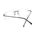 thumbnail image 5 of 3 Pairs of Frameless BIFOCAL Black Reading Glasses 3.00 for Men and Women, Rectangle Presbyopic glasses, Rimless Blue Light Blocking Readers +3.00, 5 of 6