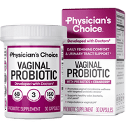 Physician's Choice Vaginal Probiotic for Women – 6B CFU, pH Balance, Odor Control, 30 count