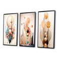 thumbnail image 3 of Designart "Nouveau Abstract Geometric Elegance II" Modern Geometric Framed Wall Art Set Of 3 - Beige Abstract Frame Canvas Set For Living Room Decor, 3 of 7