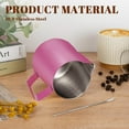 thumbnail image 5 of Milk Frothing Pitcher, 12oz Milk Frother Cup with Clear Scale, 304 Stainless Steel Cappuccino Espresso Machine Accessories for Barista Coffee Bar with Latte Art Pen, 5 of 10
