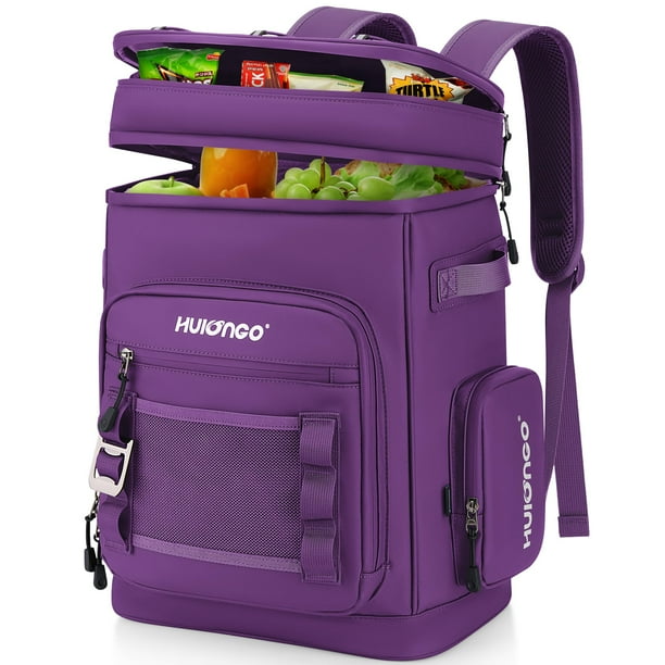 Mochila térmica Hulongo, impermeable, a prueba de fugas, 30 litros, color morado