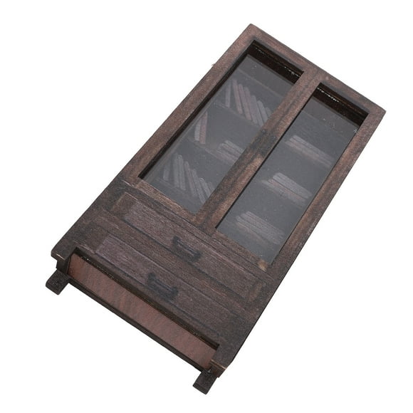 Bookshelf Figurine, Medium Density Fiberboard Exquisite Small Bookshelf Model for Living Room