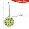 thumbnail image 3 of Naloa Avocado color cute animals Acrylic Santa Tree Decorations Christmas Hanging Pendant for Christmas Winter New Year Party Hanging Decorations-Round Shape, 3 of 7