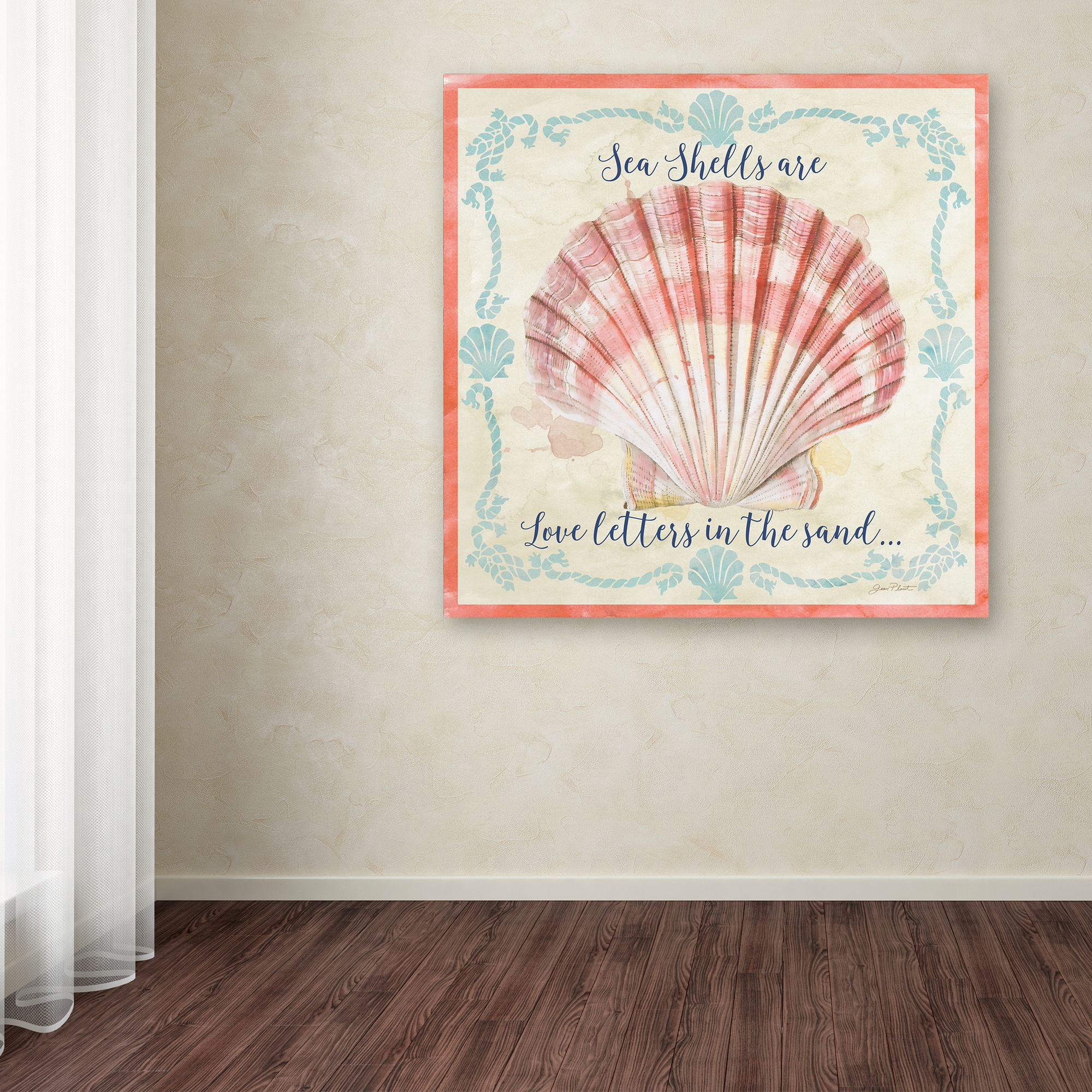 Trademark Fine Art 'Sea Shells 1' Canvas Art by Jean Plout