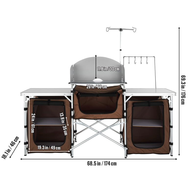 Pieds De Table Pliables En Alliage D'aluminium Pour Camping-car - Longueur 31,1 Pouces (79 Cm), Détachables Et Réglables