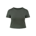thumbnail image 5 of No Boundaries Scoop Neck Cotton Tee with Short Sleeves, Women's, 5 of 5