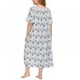 thumbnail image 3 of Womens Plus Size Nightgowns Soft  Floral Short Sleeve Nightshirts Sleepwear Comfy Sleep Shirts Pajamas Loungewear for Women XL-4XL, 3 of 3