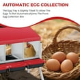 thumbnail image 4 of EuKer Chicken Nesting Box, 3 Compartment Chicken Lay Box with Metal Legs and Removable Tray for Poultry Coop, Backyard, Farm, Red, 4 of 9