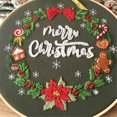 thumbnail image 4 of xinxinxx Christmas Embroidery Stitch Starter Kit DIY Handmade Xmas Pattern DIY Handmade Embroidery Kit Cloth Embroidery Hoop, S336, 4 of 8