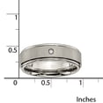 thumbnail image 5 of Titanium Brushed/Polished 0.05ct. Diamond Rounded Edge Band, 5 of 9