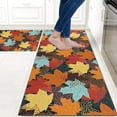 thumbnail image 3 of Fall Kitchen Rug Set 2 Piece Washable Autumn Colorful Maple Leaves Non-Slip Kitchen Floor Mat Fall Decor Decorations, 3 of 5