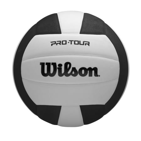 Wilson Pro Tour Indoor Volleyball - Black/White, Official Size
