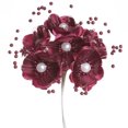 thumbnail image 7 of Organza and Satin Flower with Pearl Spray Burgundy (72 Flowers), 7 of 7