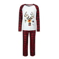 thumbnail image 4 of Odeerbi Christmas Pajamas for Family Holiday Long Sleeve Family Christmas Pajamas Matching Sets Dad Parent Child Printed Loungewear Set Two-Piece Sleepwear Xmas Family Matching PJs Set Red, 4 of 4